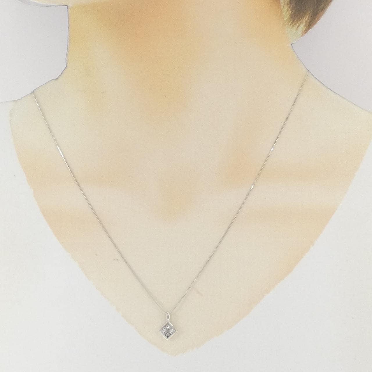 K18WG ダイヤモンド ネックレス 0.30CT