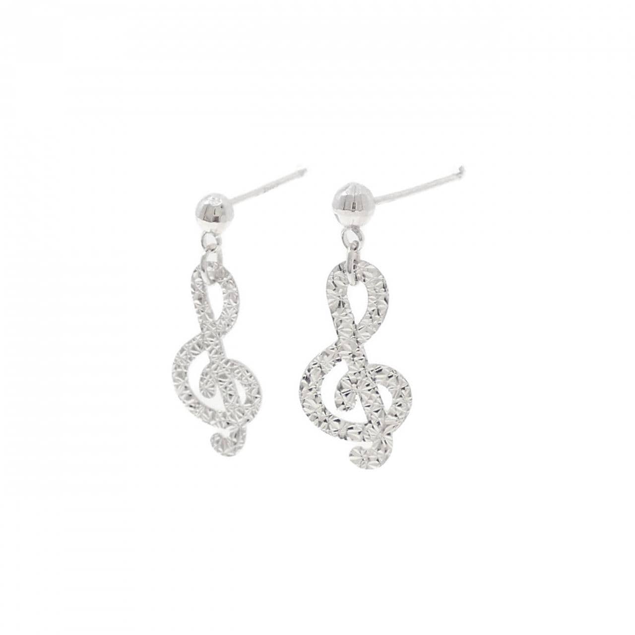 K14WG ト音記号 ピアス