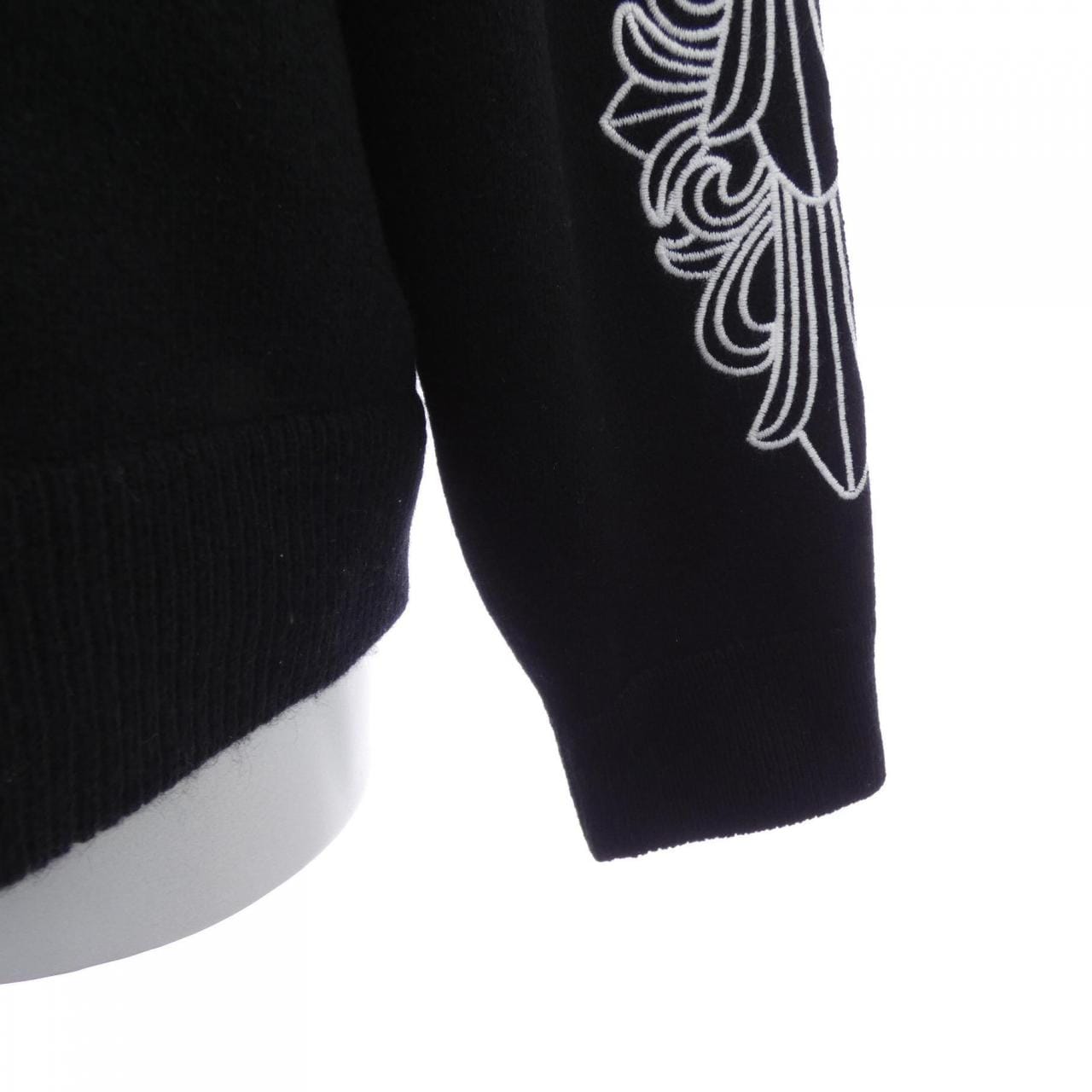 CHROME HEARTS Life Sentence Floral Cross Embroidery Knit 412172853******00D