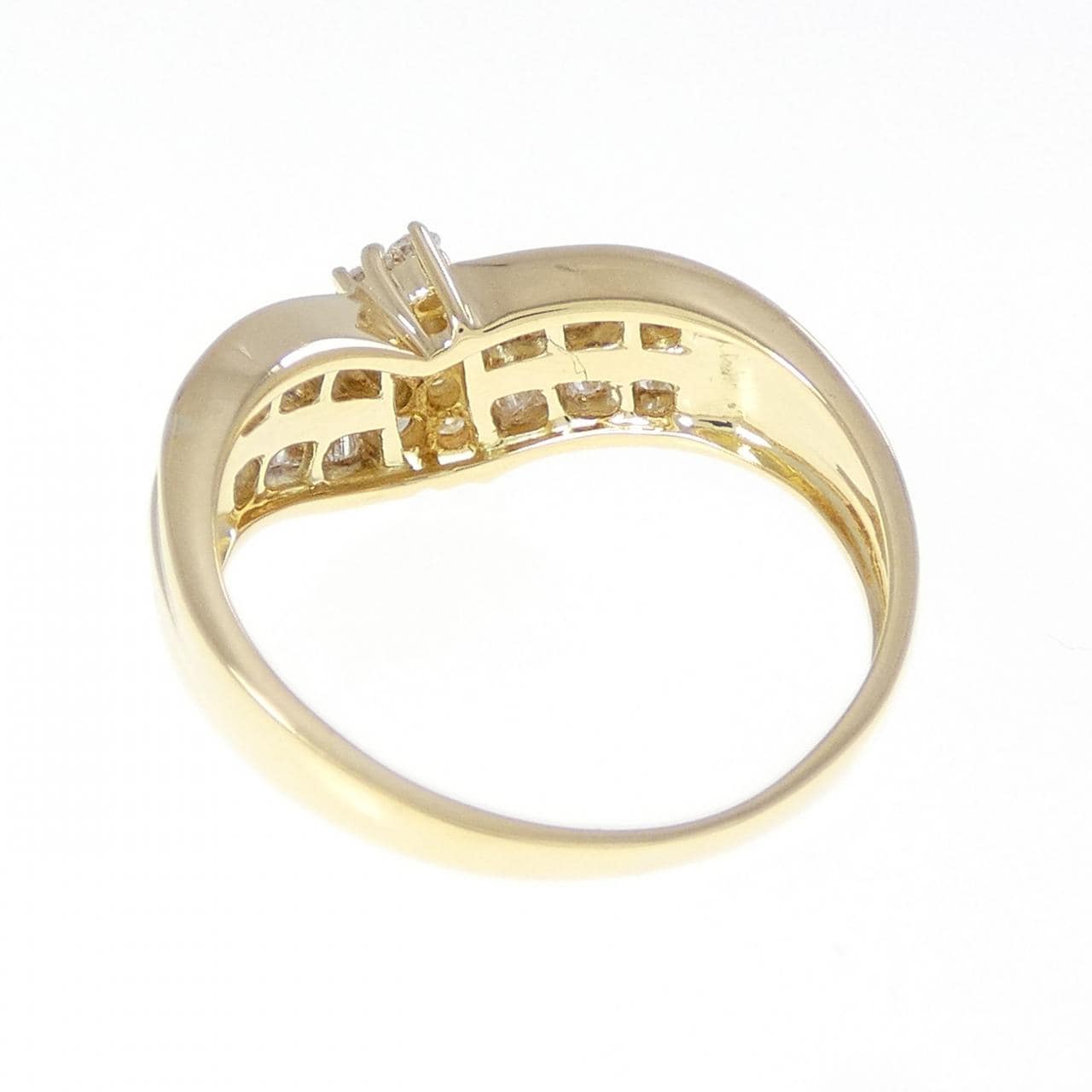 18KYG ダイヤモンド リング 0.16CT