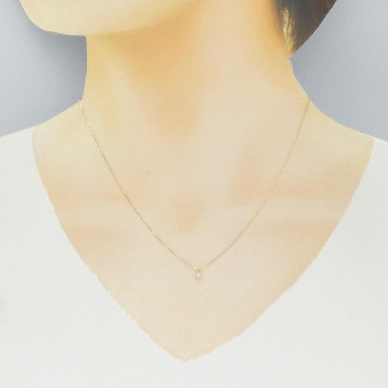 アガット ダイヤモンド ネックレス 0.05CT