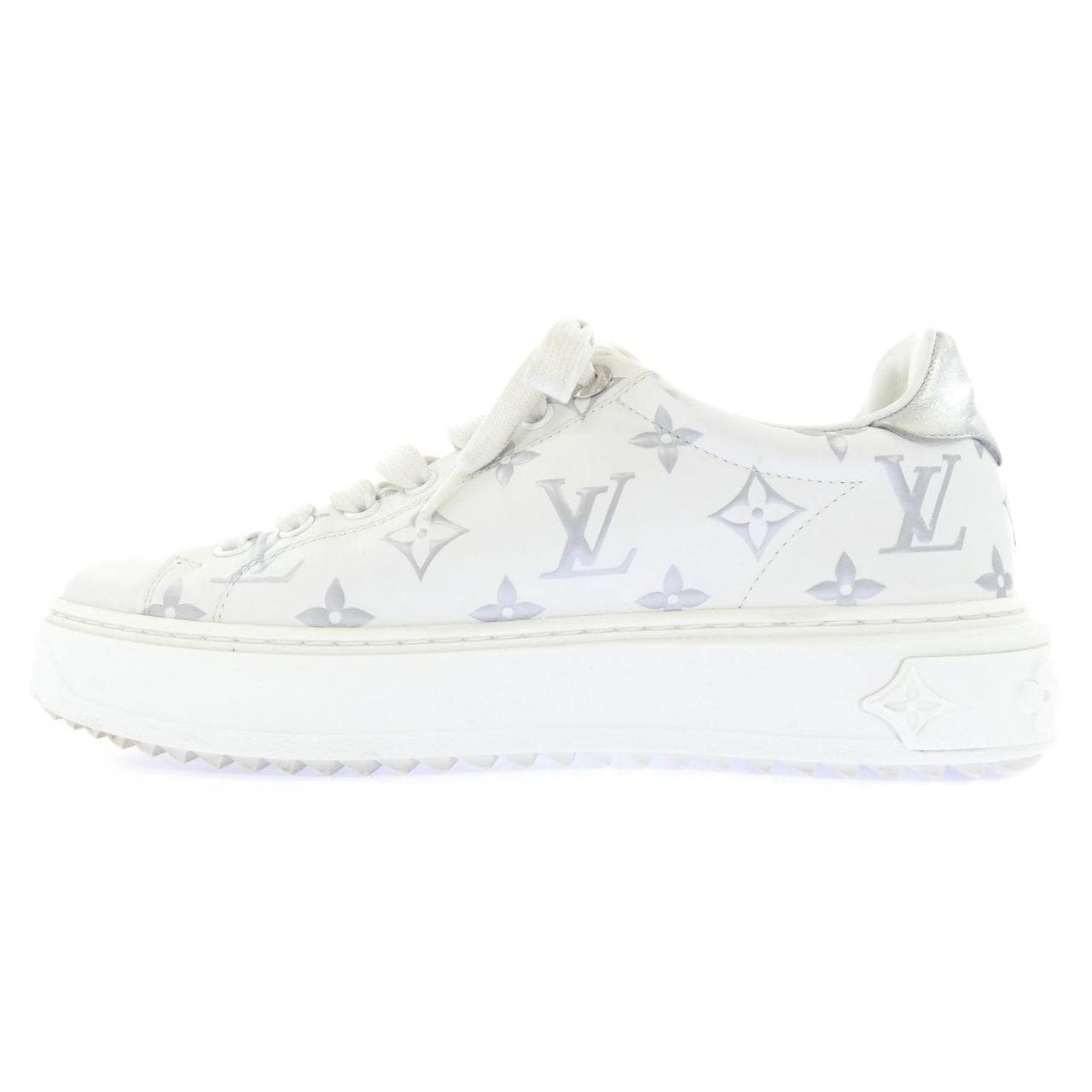 ルイヴィトン LOUIS VUITTON メタリック モノグラム パターン タイムアウトライン スニーカー