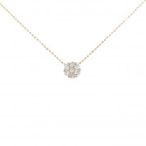K18PG/K18YG フラワー ダイヤモンド ネックレス 0.30CT