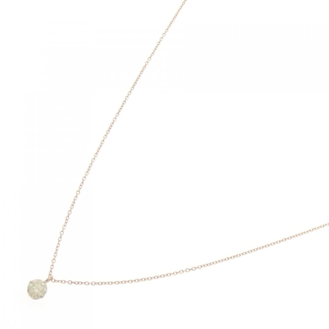 K18PG ソリティア ダイヤモンド ネックレス 0.2CT