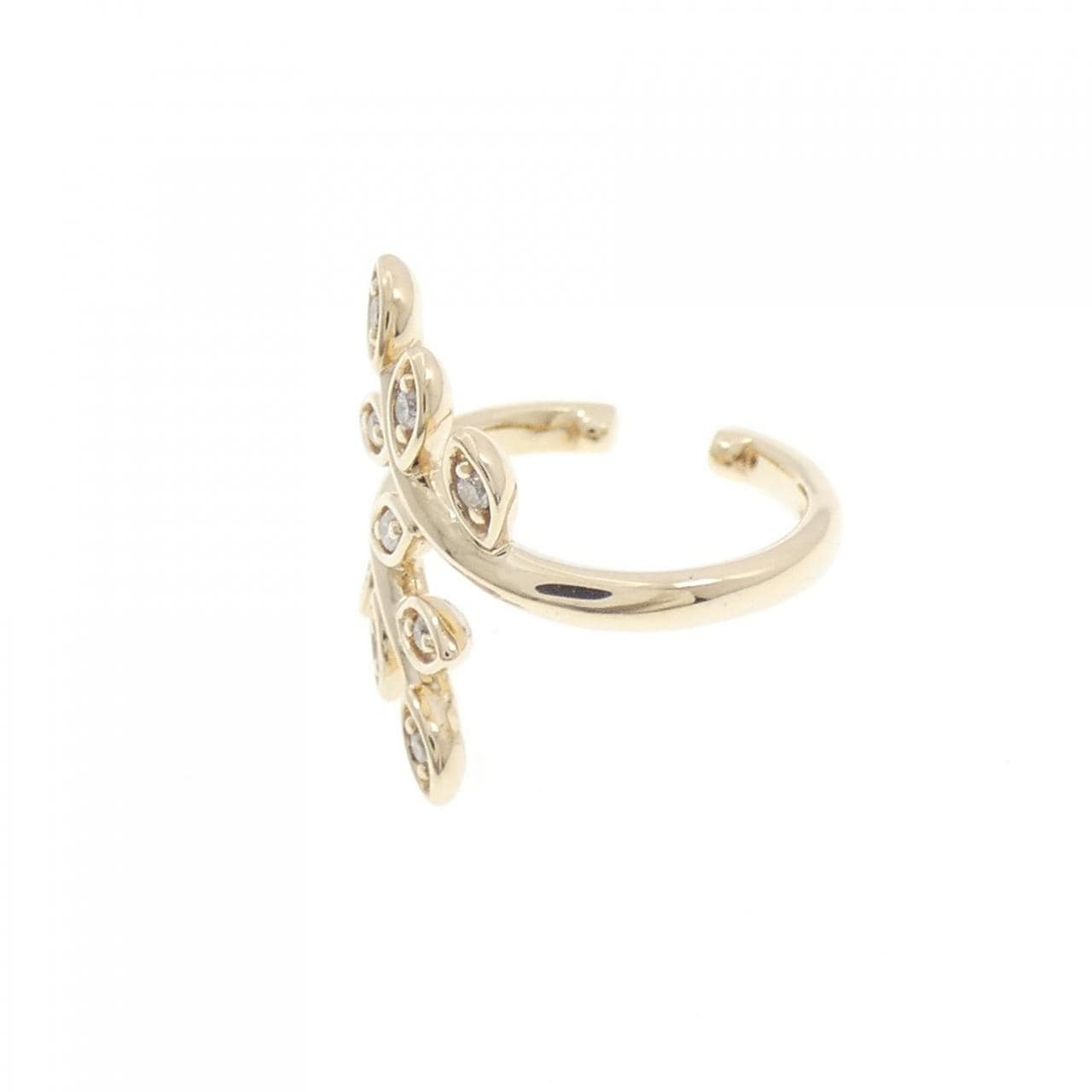 K10YG ダイヤモンド イヤーカフ 片耳