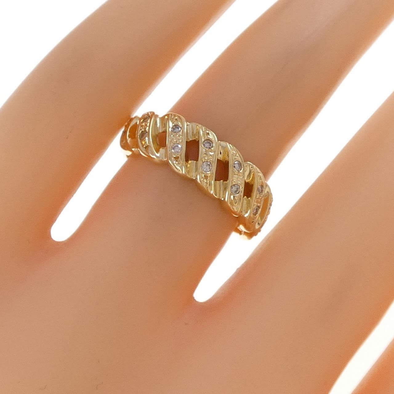 K18YG ダイヤモンド リング 0.10CT