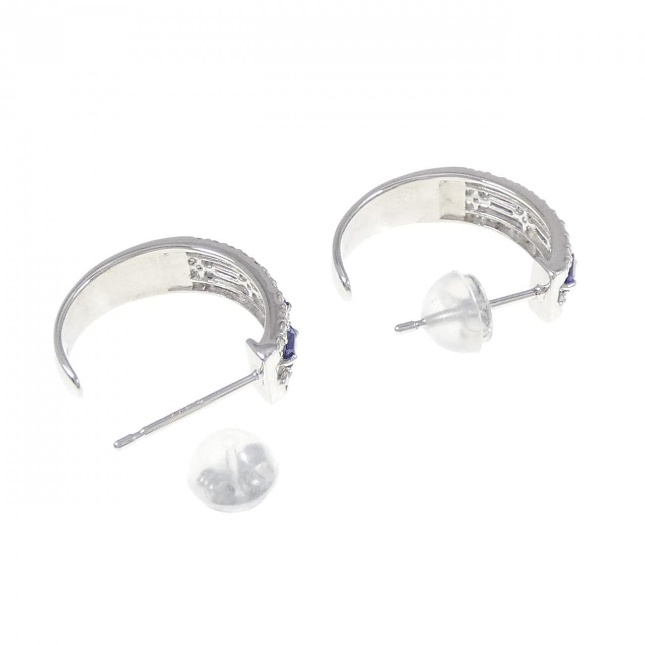 [BRAND NEW] PT Sapphire Earrings 0.28CT