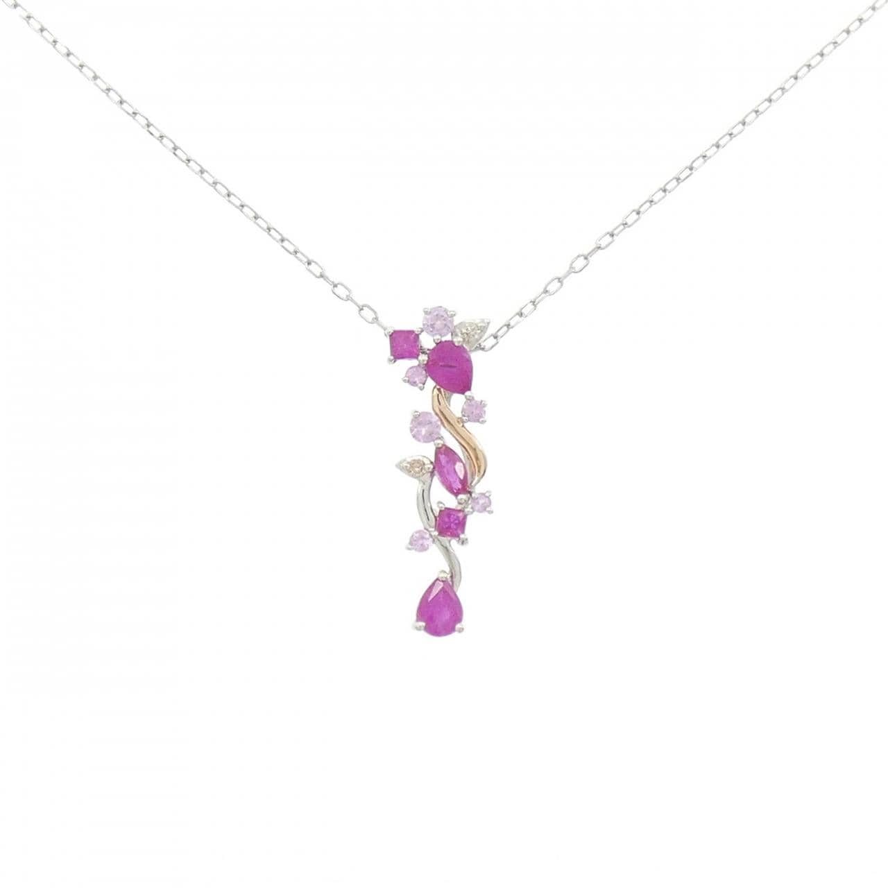 ジーエスティービー カラーストーン ネックレス