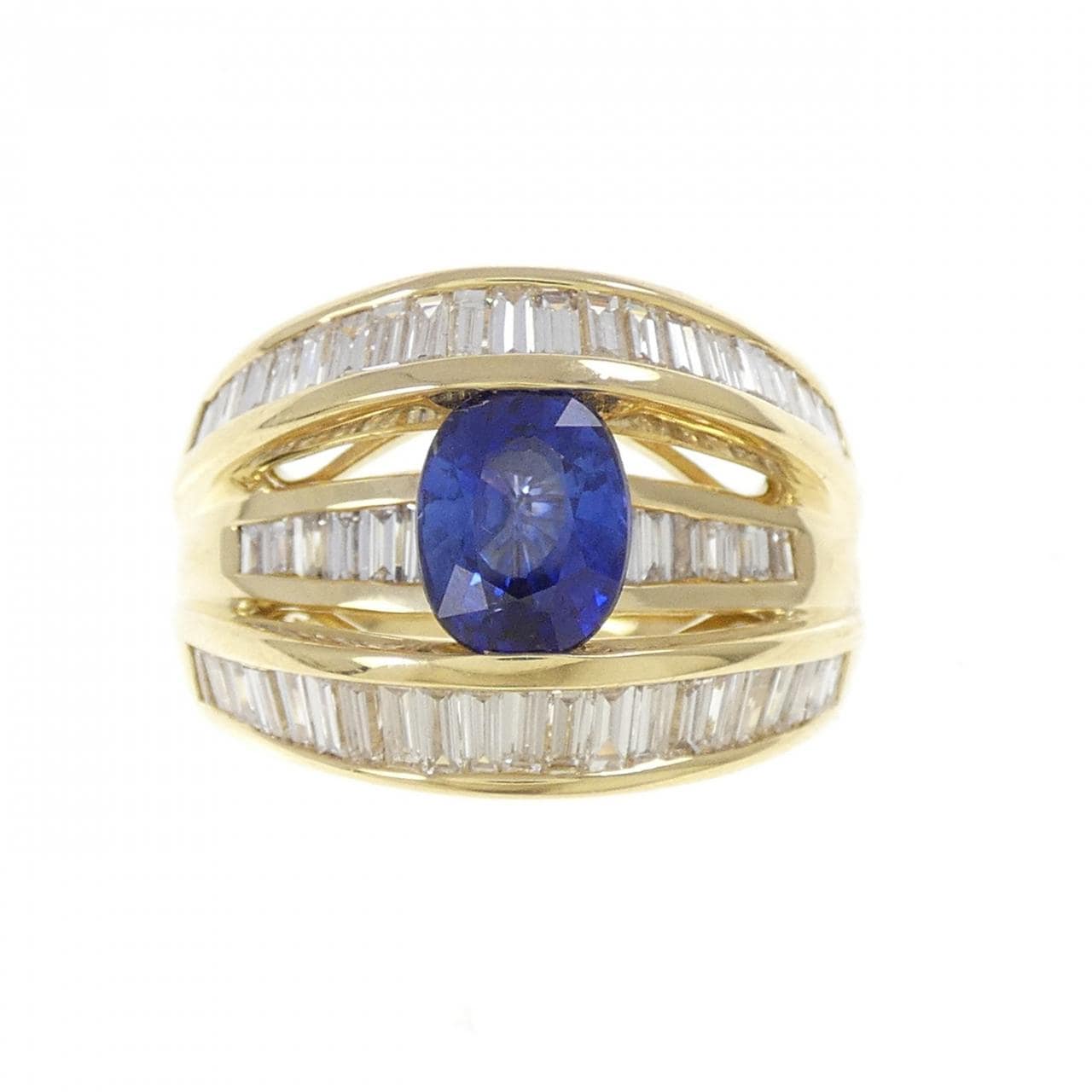 18KYG サファイヤ リング 1.70CT