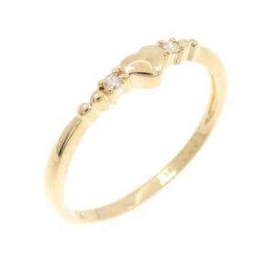K18YG ハート ダイヤモンド リング 0.03CT