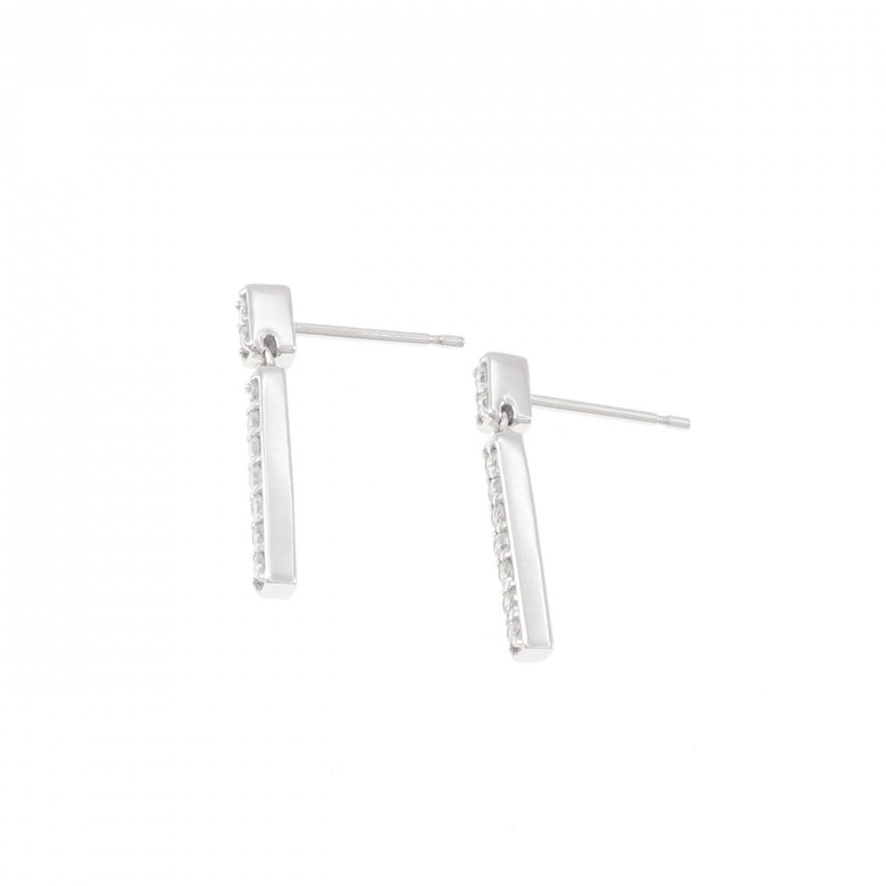 K18WG ダイヤモンド ピアス 0.30CT