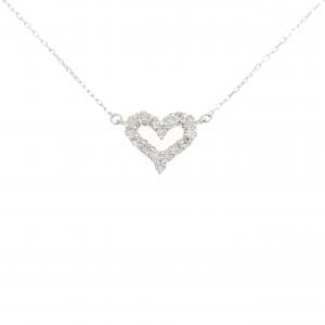 PT900/PT850 ハート ダイヤモンド ネックレス 0.30CT