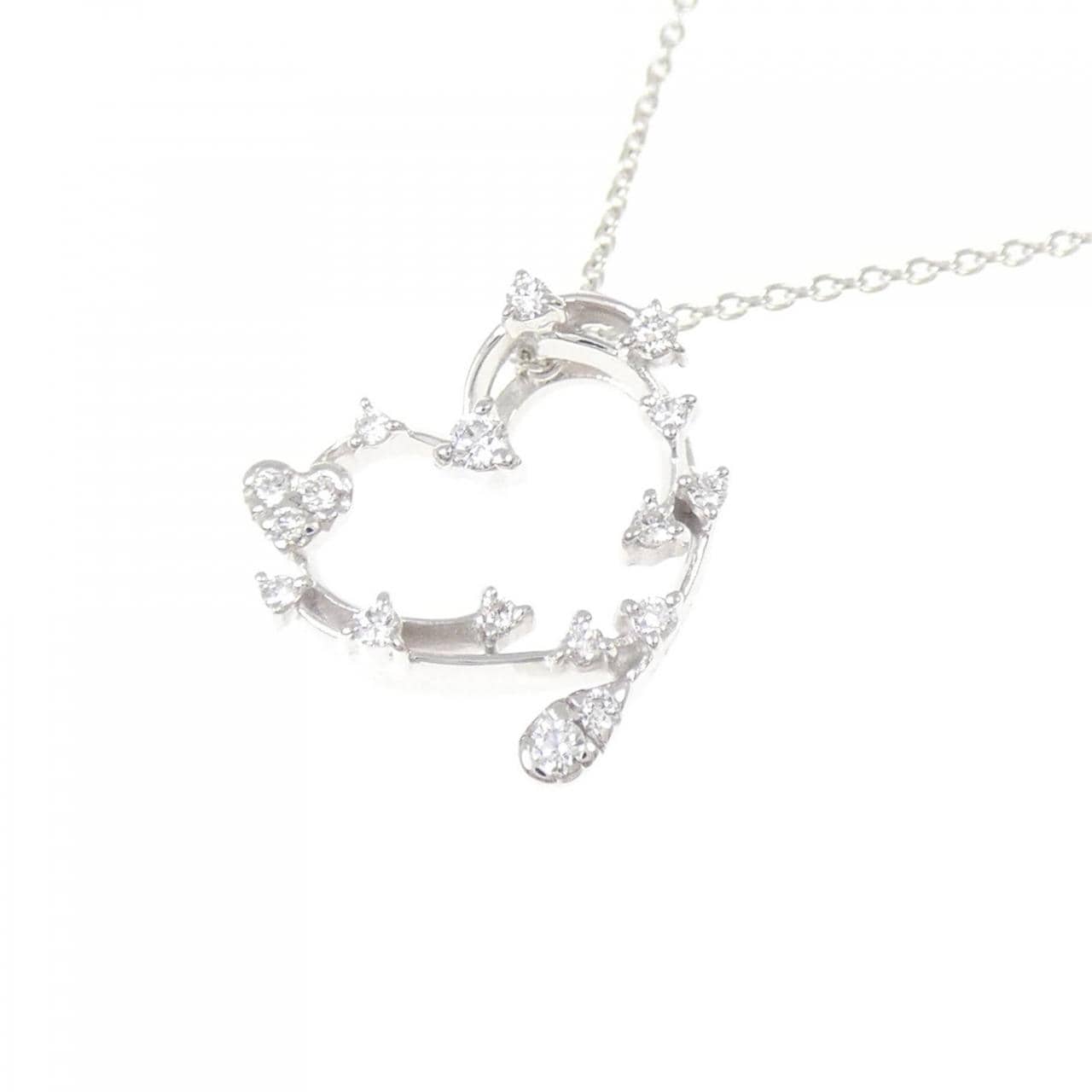 ポンテヴェキオ ハート ダイヤモンド ネックレス 0.12CT