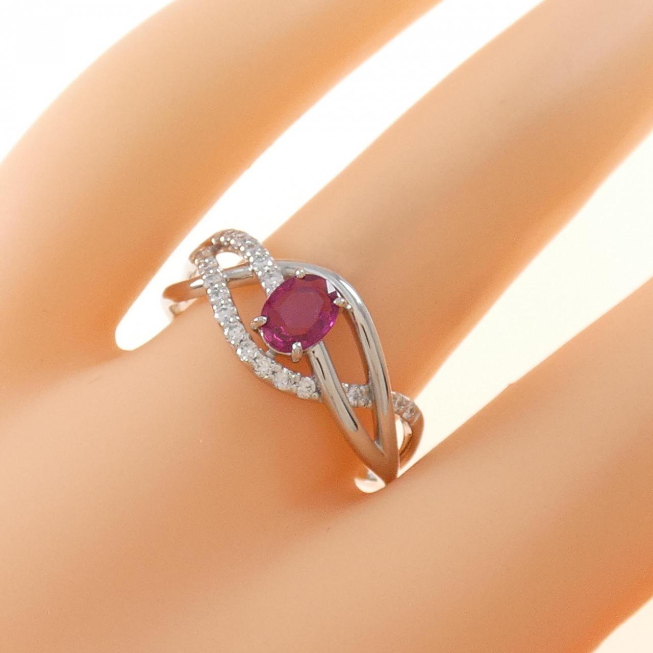 PT ルビー リング 0.39CT-