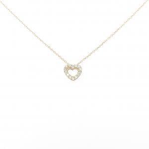 K18PG ハート ダイヤモンド ネックレス 0.09CT
