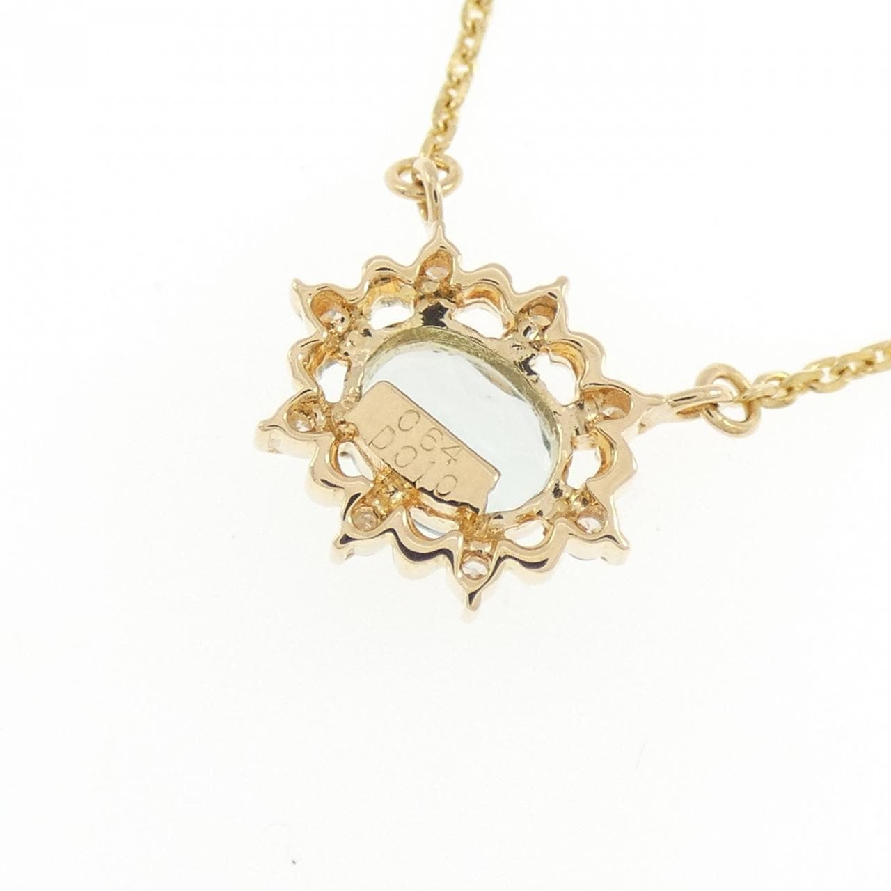 K18YG アクアマリン ネックレス 0.64CT