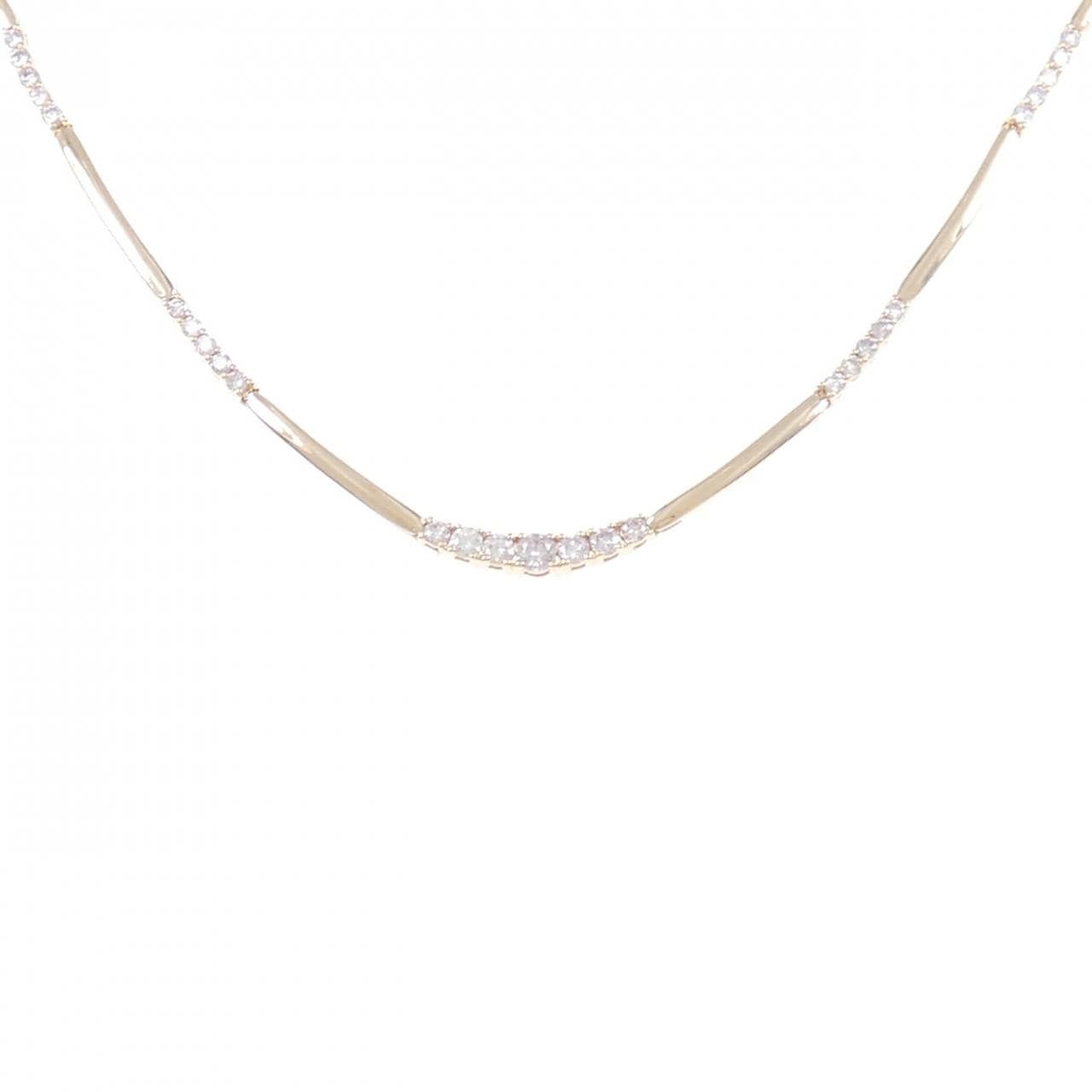 K18PG ピンクダイヤモンド ネックレス 0.113CT