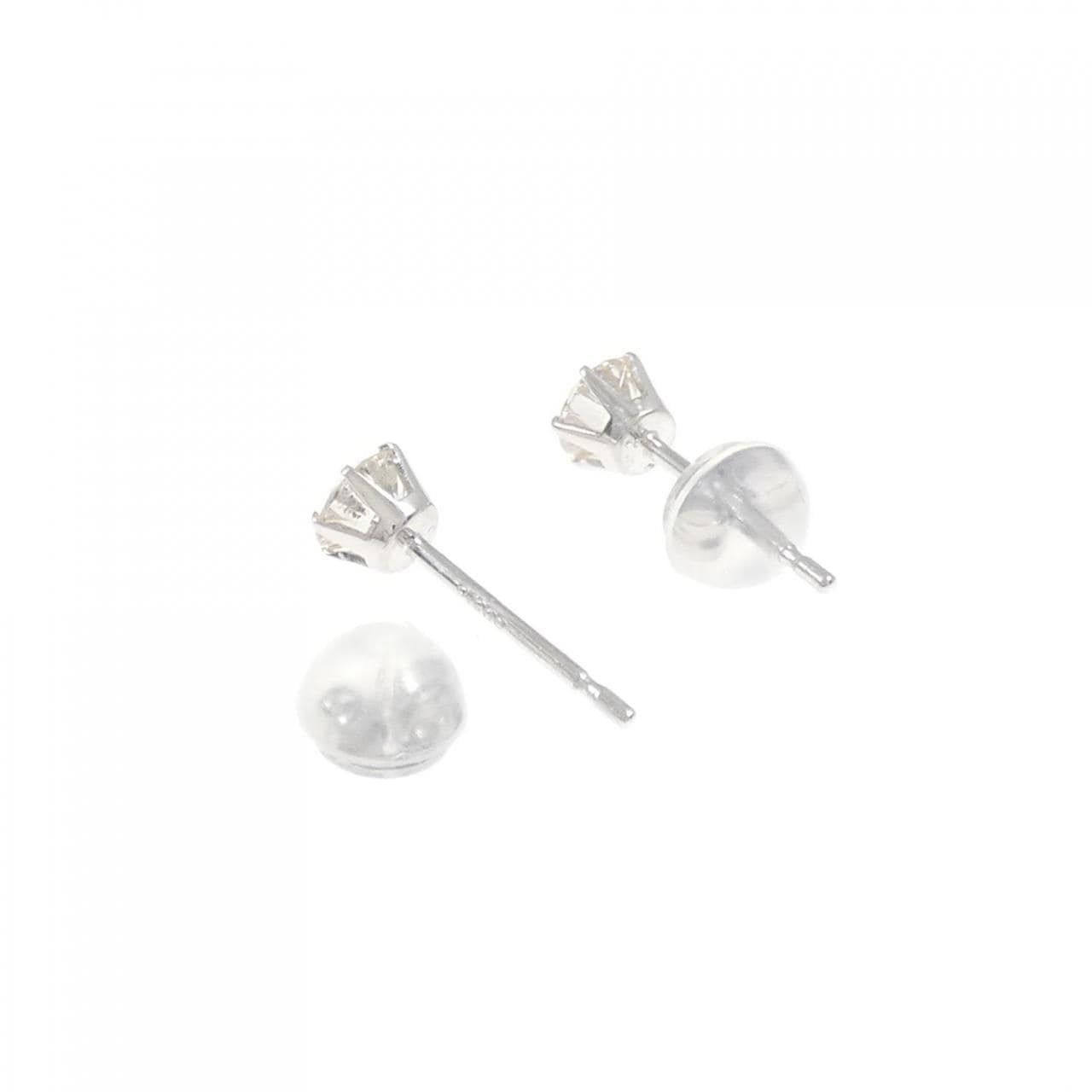 PT900 ソリティア ダイヤモンド ピアス 0.50CT