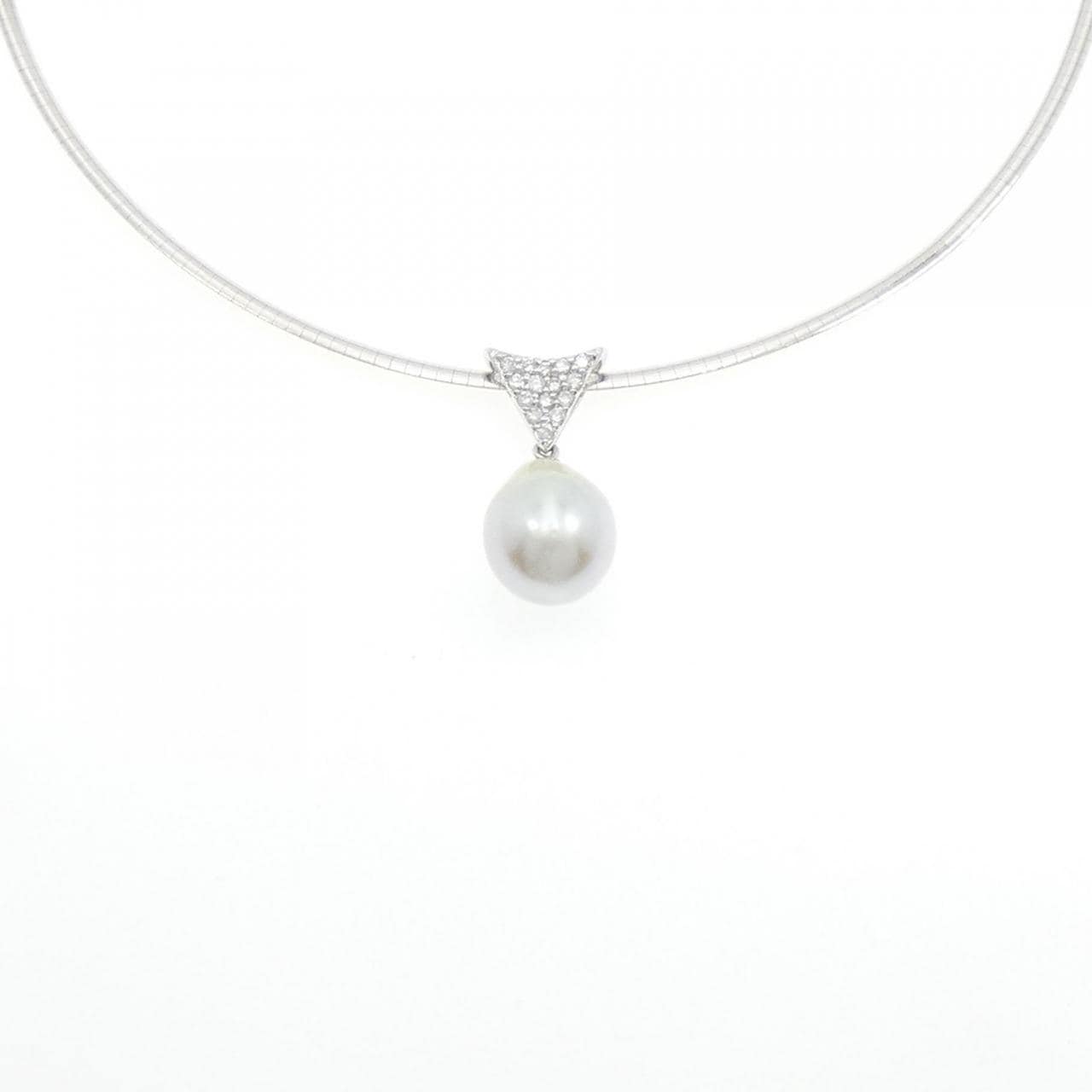 K18WG/750WG/750YG White Butterfly Pearl Necklace 12.5mm