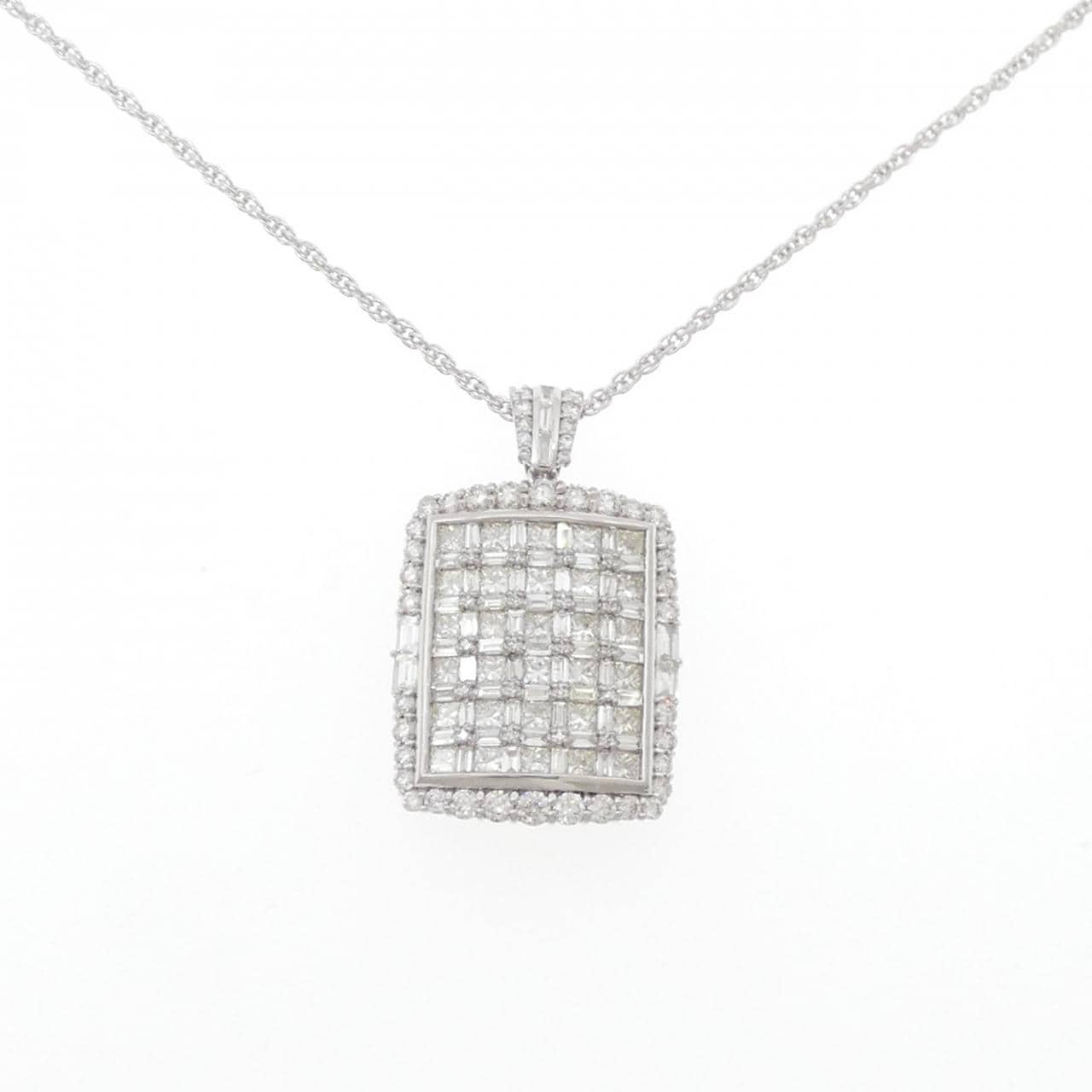 【新品】PT900/PT850 ダイヤモンド ネックレス 5.00CT