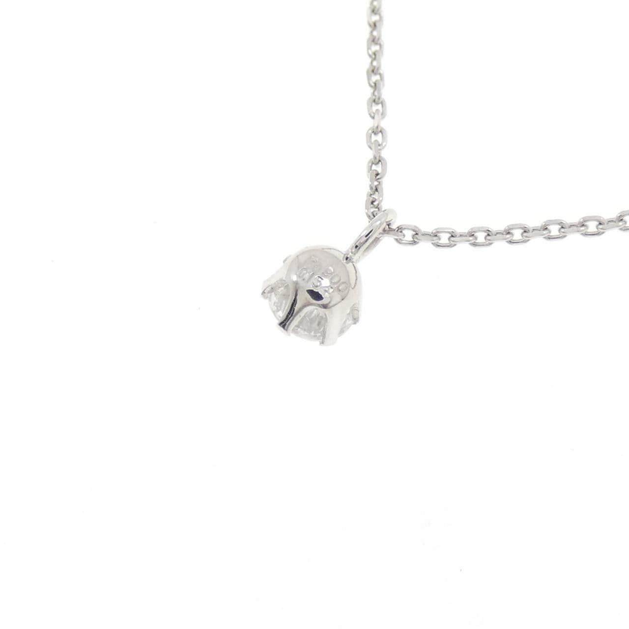 PT900/PT850 ソリティア ダイヤモンド ネックレス 0.154CT