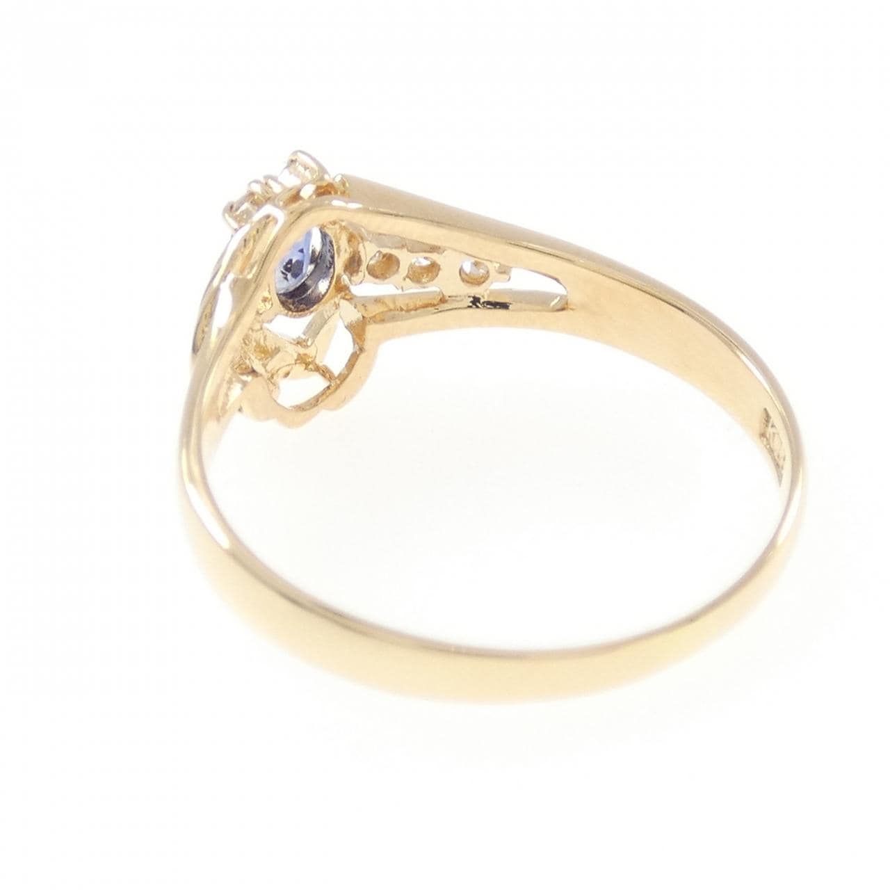 K18YG サファイヤ リング 0.25CT
