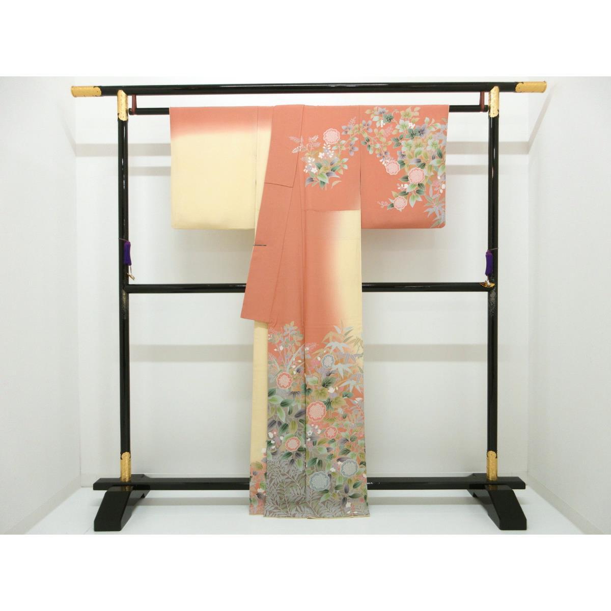 Homongi, Yuzen gold color processing, blur dyeing