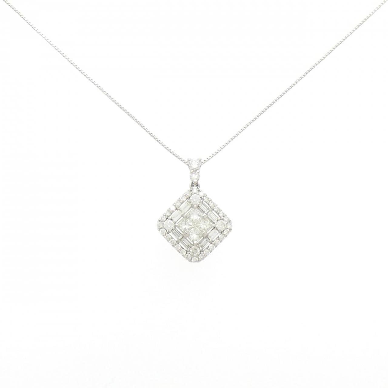 【新品】PT900/PT850 ダイヤモンド ネックレス 0.80CT