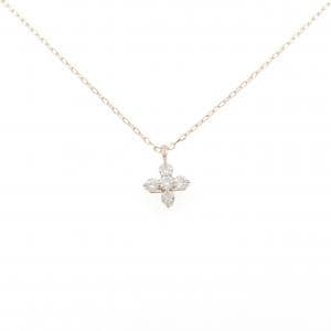 K18PG クロス ダイヤモンド ネックレス 0.30CT