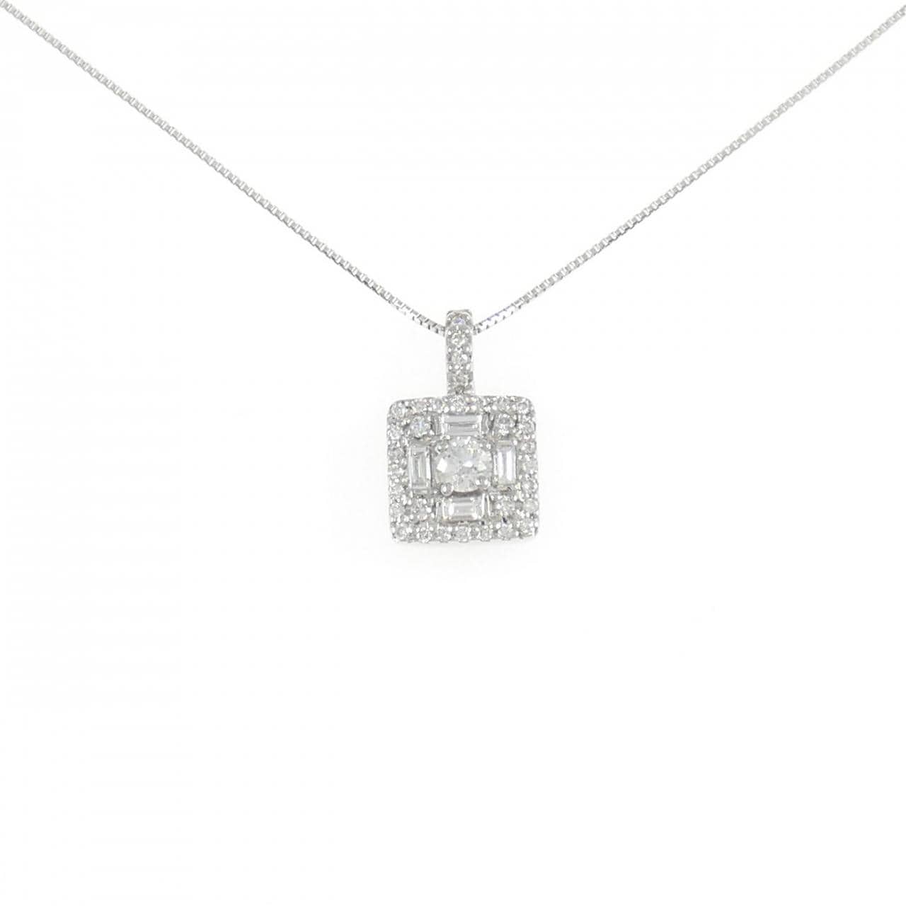 K18WG ダイヤモンド ネックレス 0.35CT