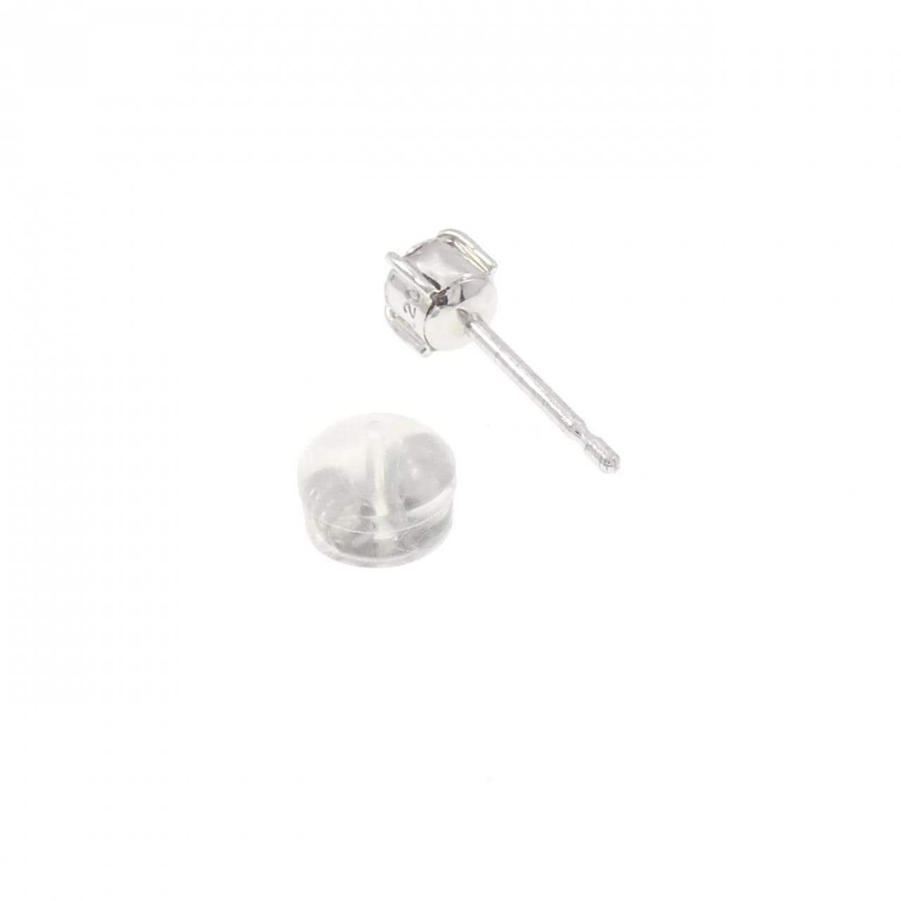 PT900 ソリティア ダイヤモンド ピアス 0.20CT 片耳