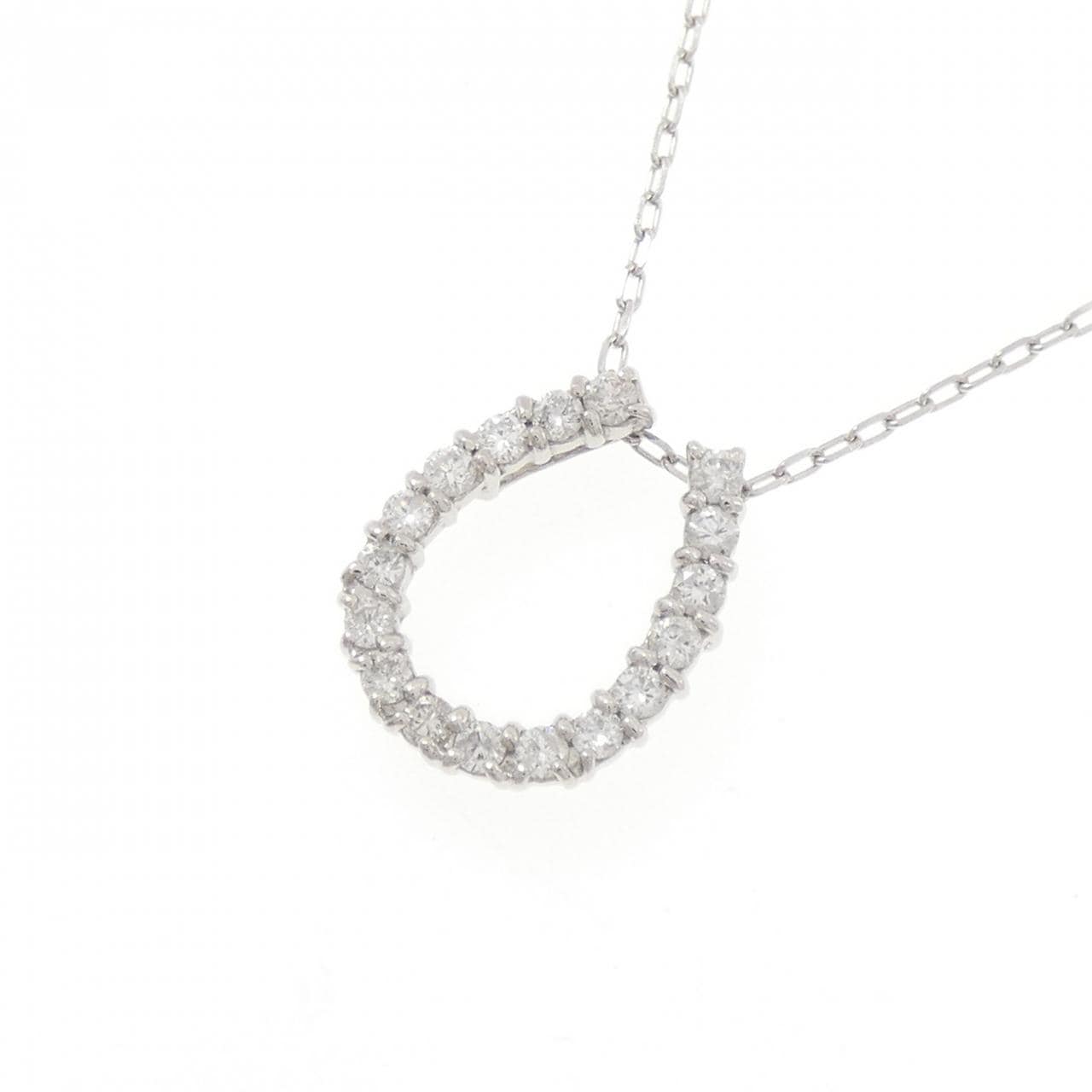 PT900/PT850 ホースシュー ダイヤモンド ネックレス 0.30CT