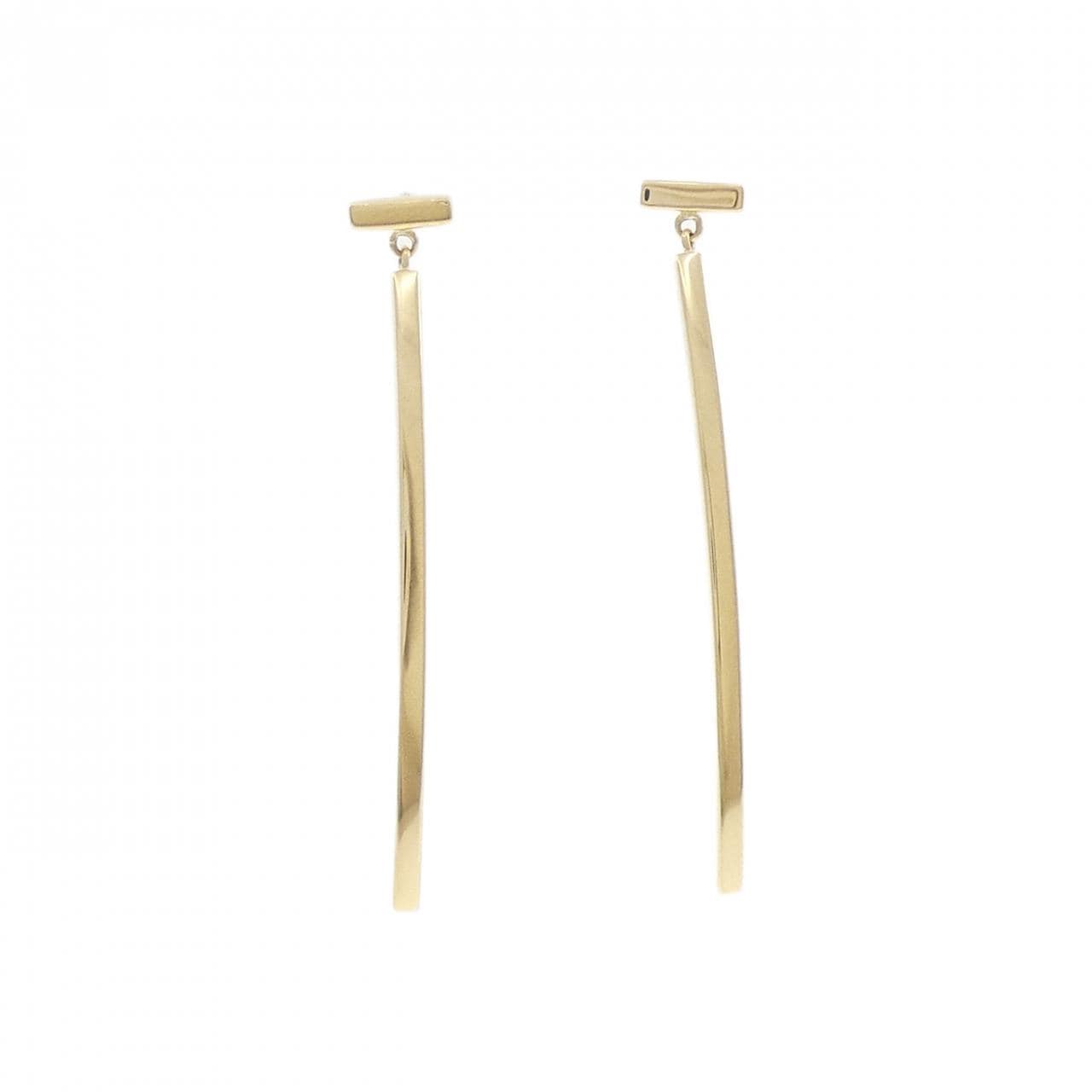 ティファニー Tワイヤー バー ピアス