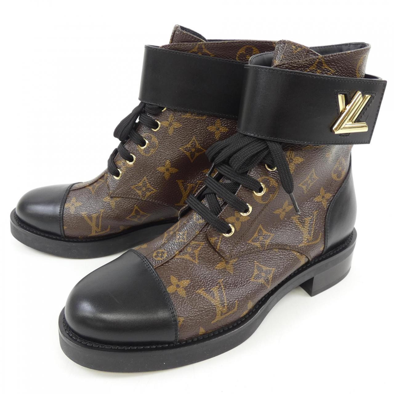 ルイヴィトン LOUIS VUITTON パテントモノグラム キャンバス ワンダーランドライン ブーツ