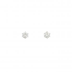 PT900 ソリティア ダイヤモンド ピアス 0.50CT