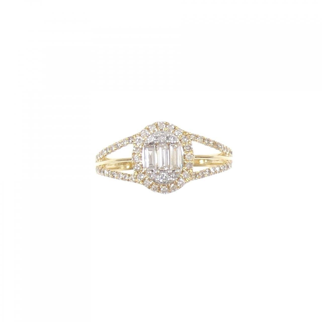 K18YG/K18WG ダイヤモンド リング 0.55CT