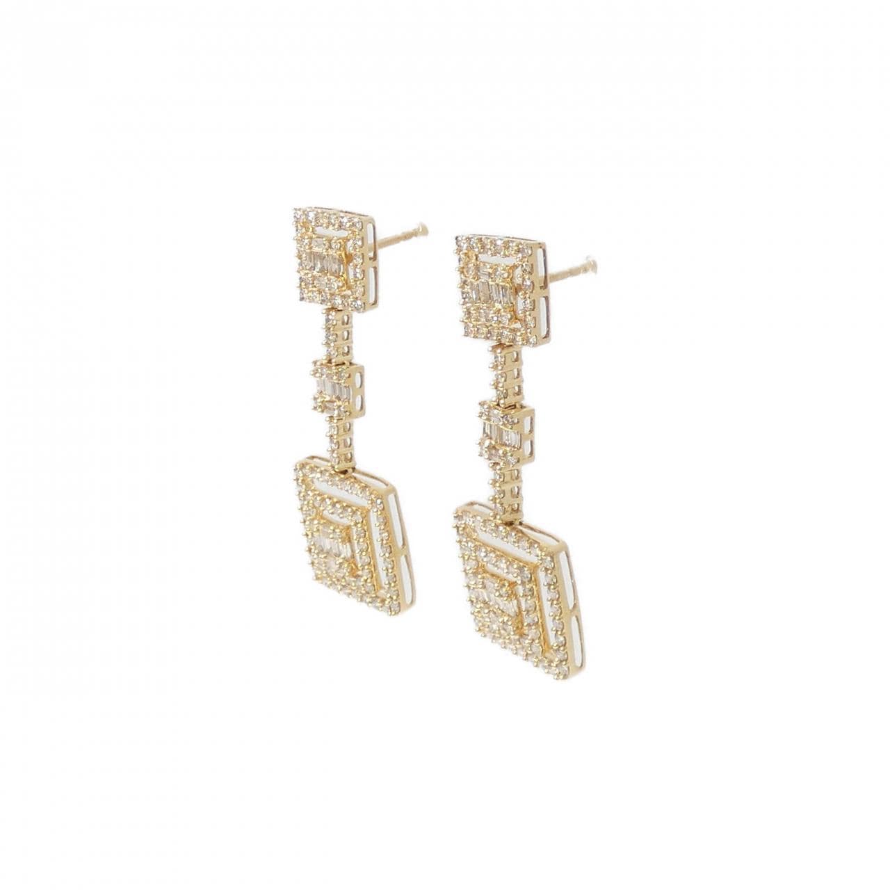 K18YG Diamond earrings 2.00CT