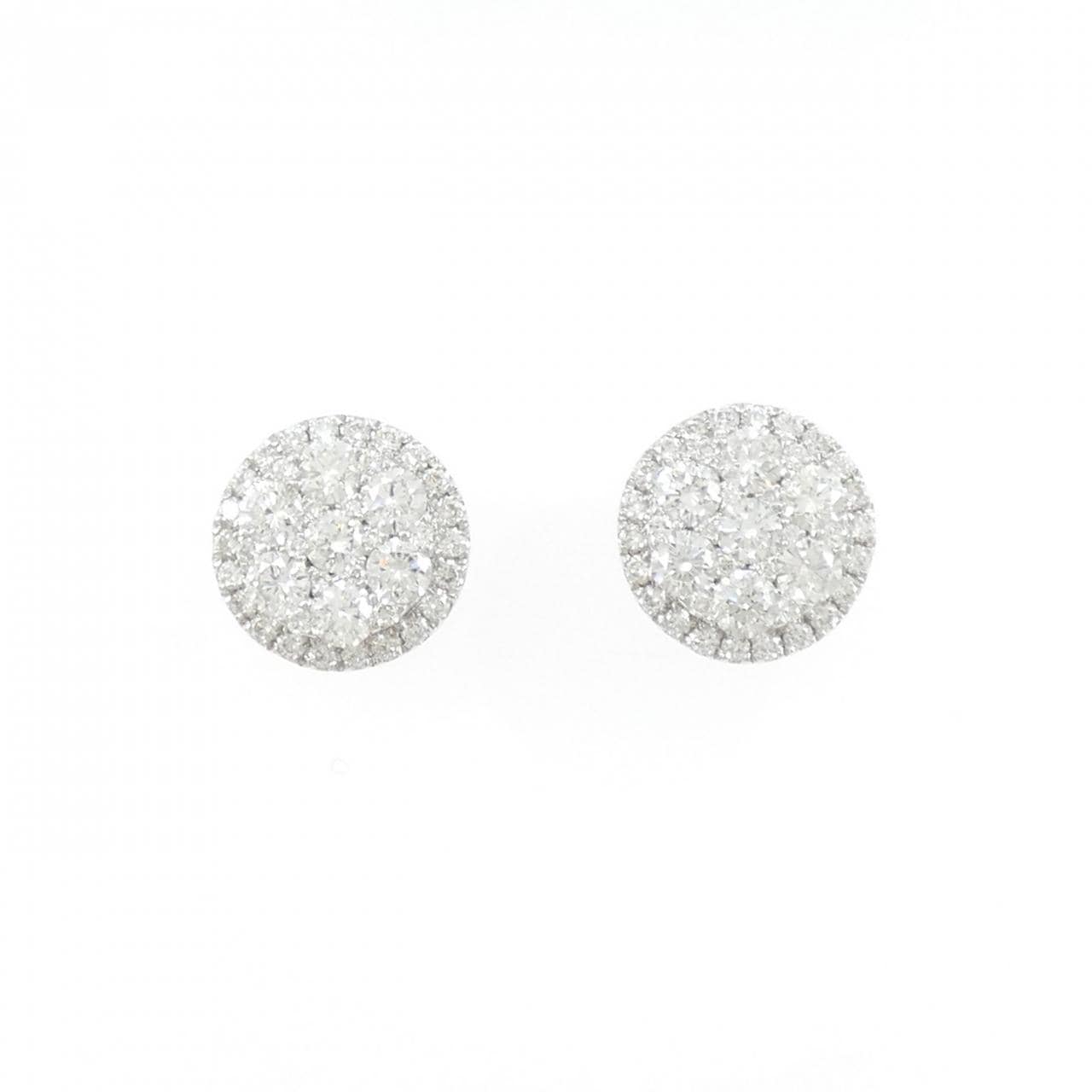 K14WG ダイヤモンド ピアス