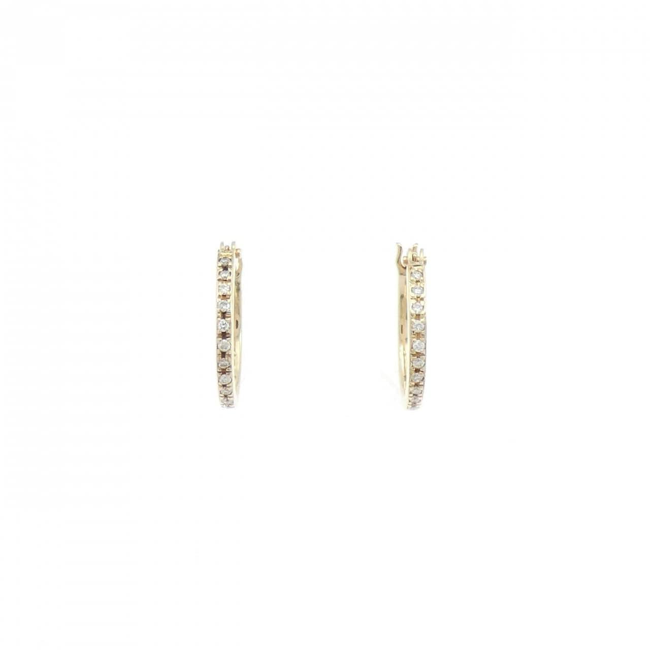 K10YG钻石耳环 0.08CT