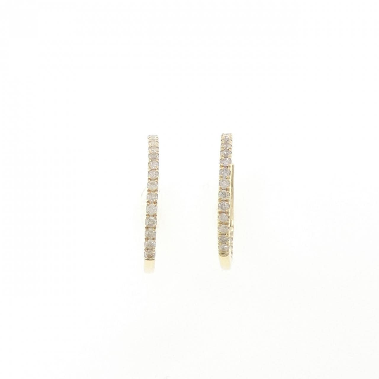 K18YG ダイヤモンド フープ ピアス 0.50CT