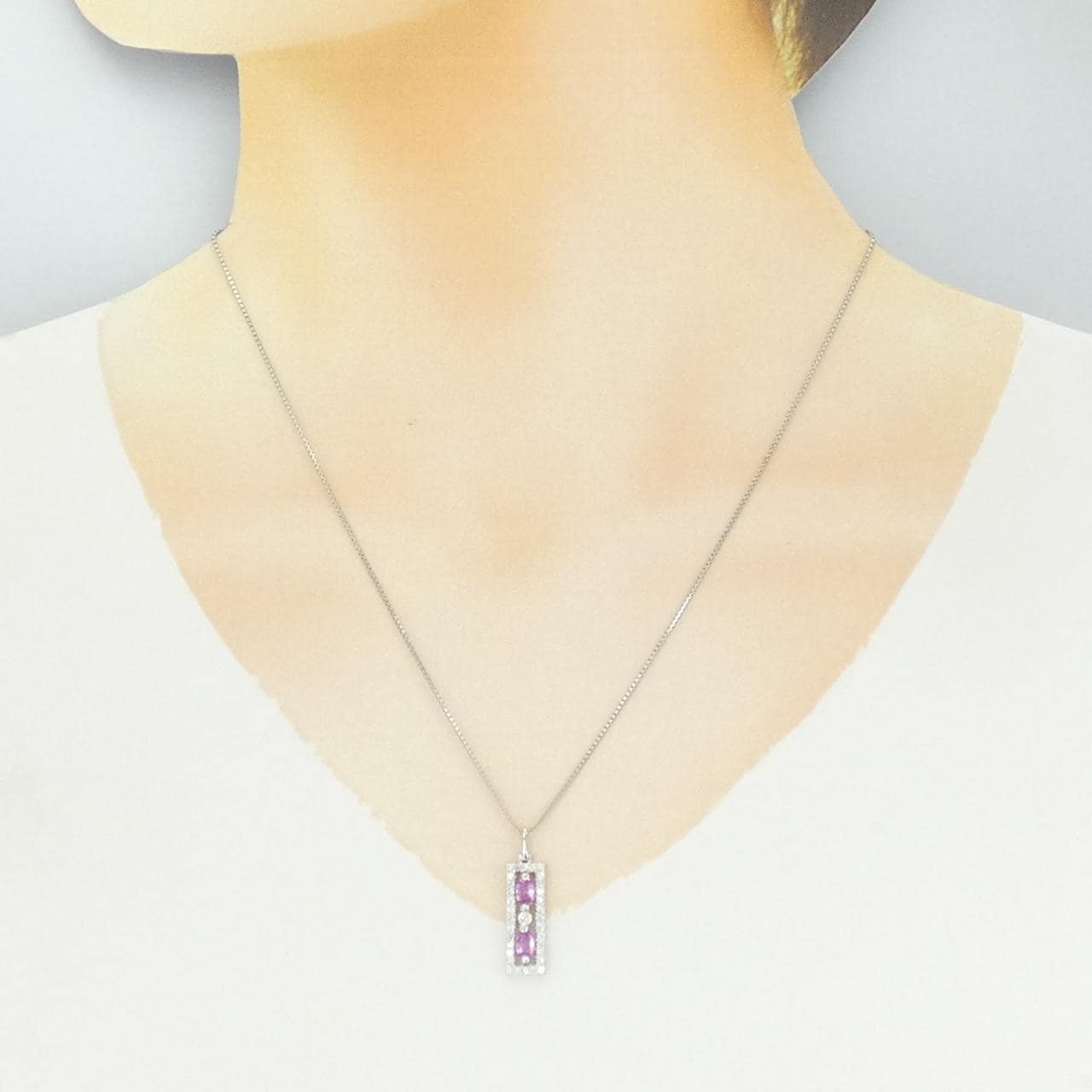 PT900/PT850 サファイヤ ネックレス 0.64CT