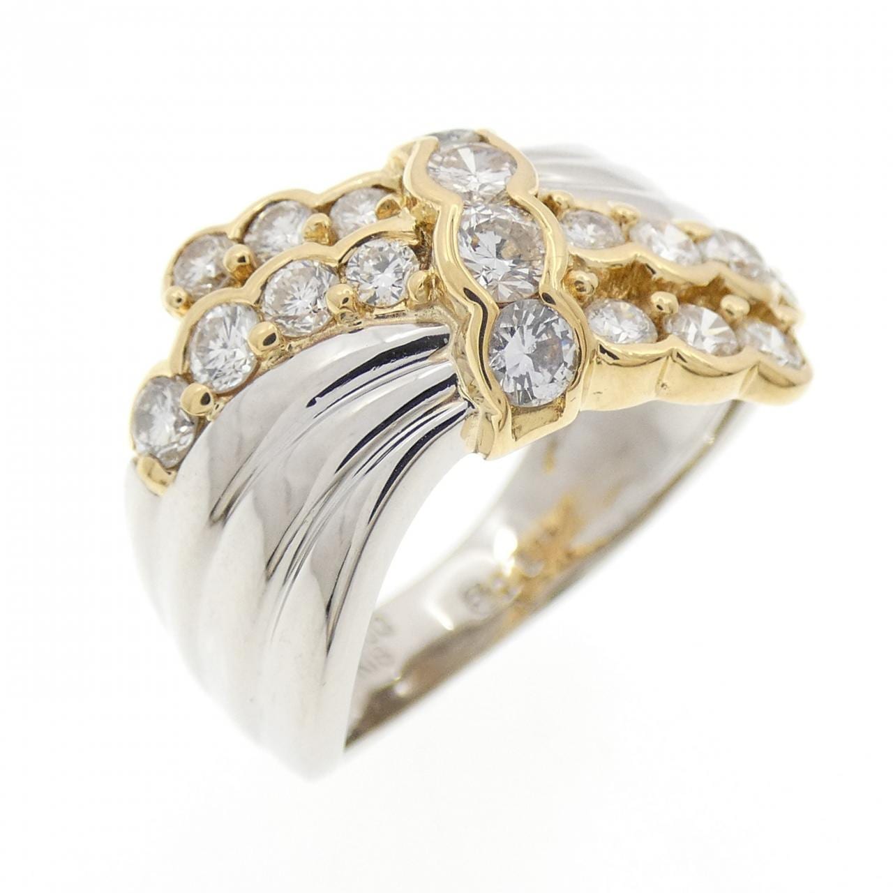 PT900/K18YG ダイヤモンド リング 1.00CT