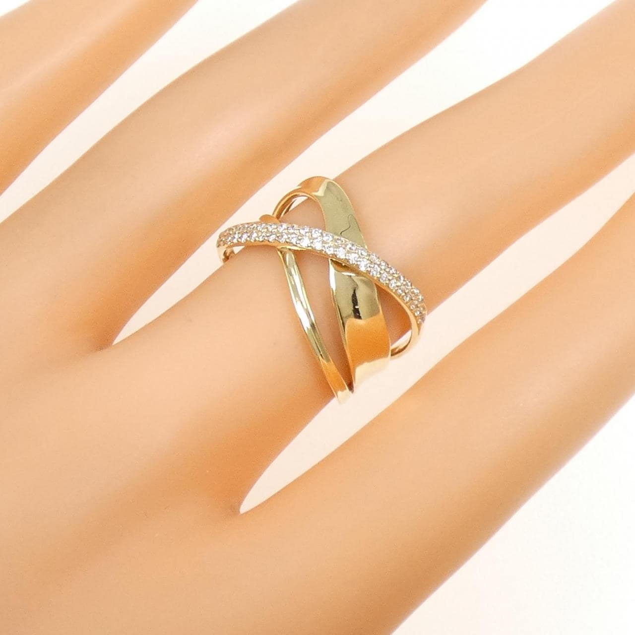 K18YG ダイヤモンド リング 0.18CT