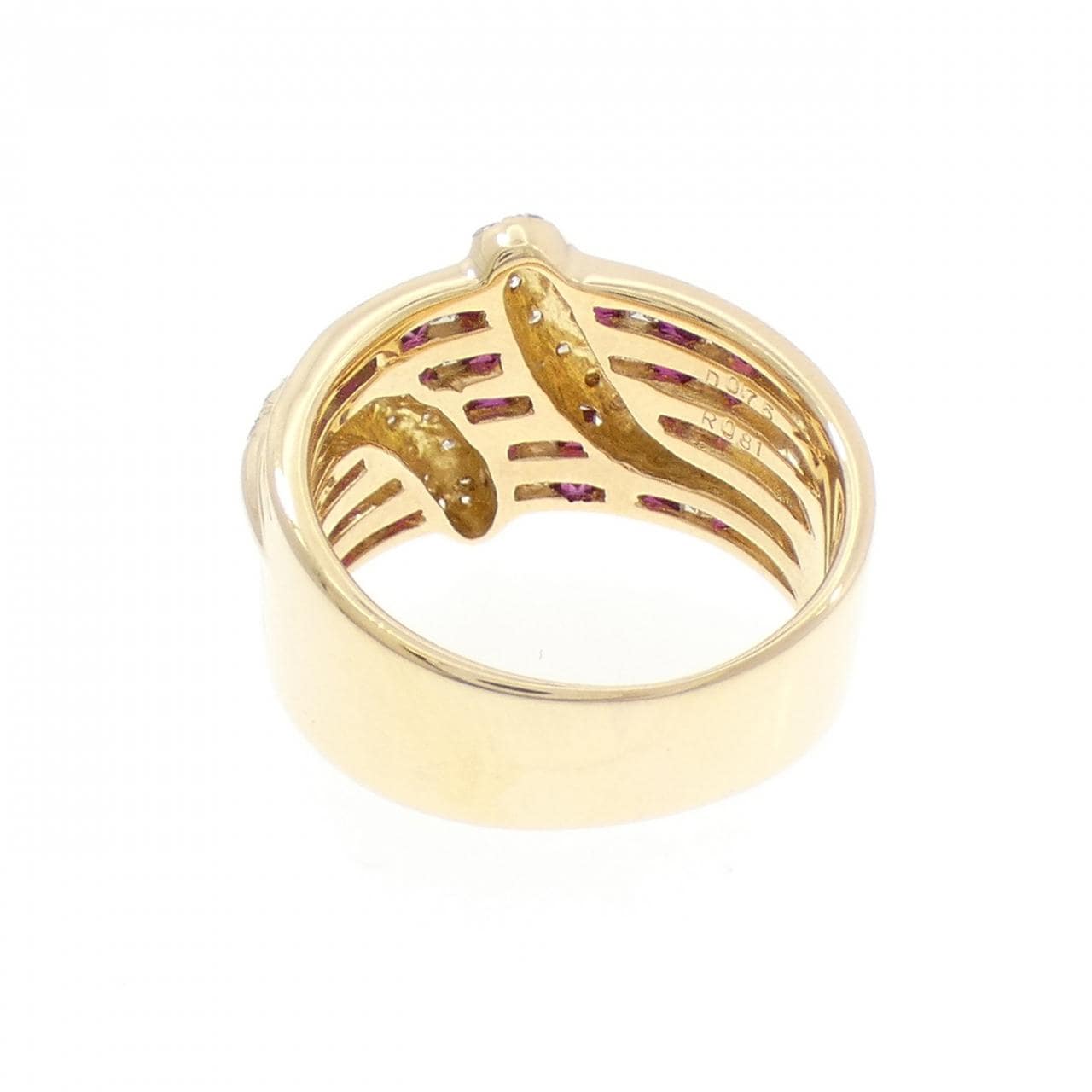 K18YG ルビー リング 0.81CT