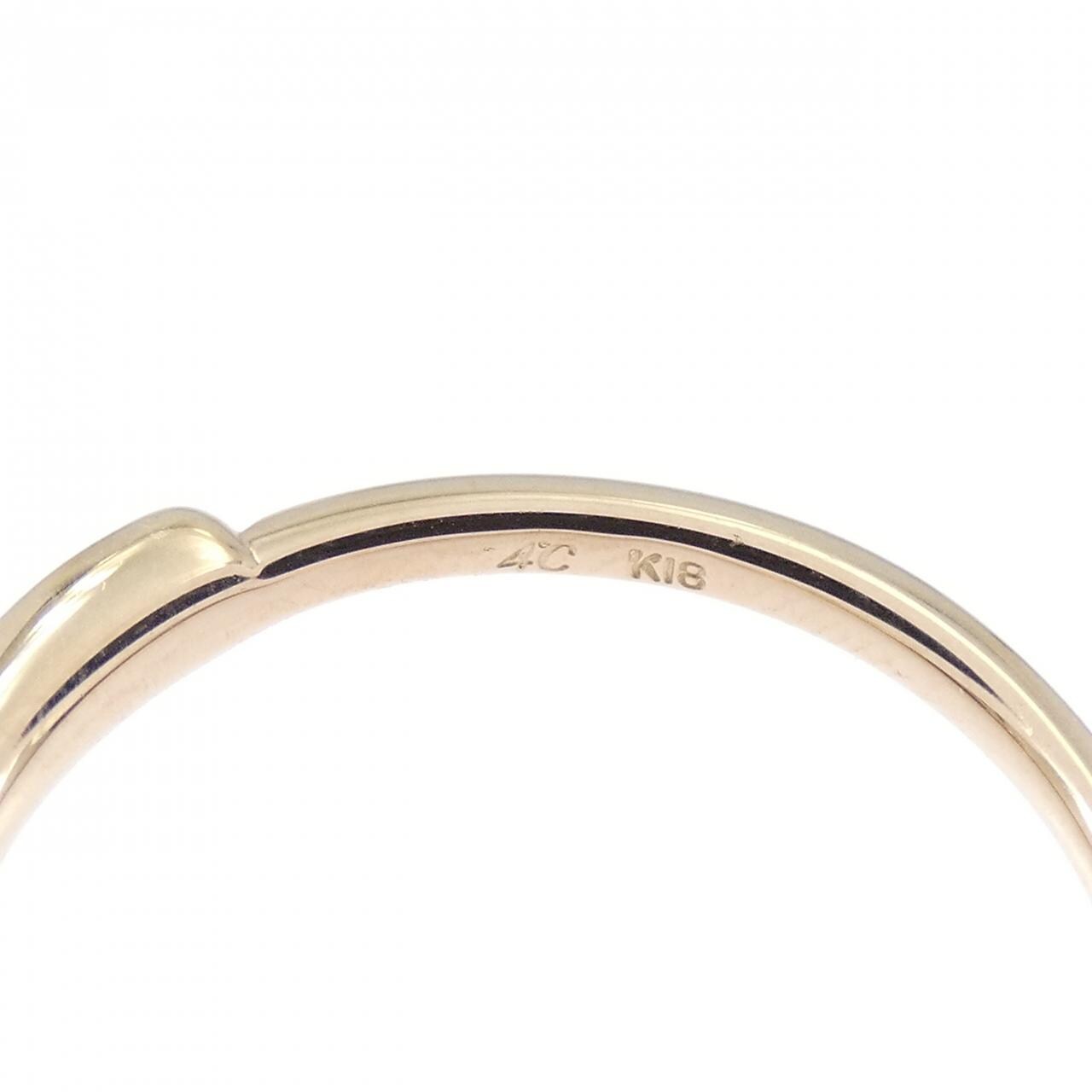 4゜C リボン ダイヤモンド リング