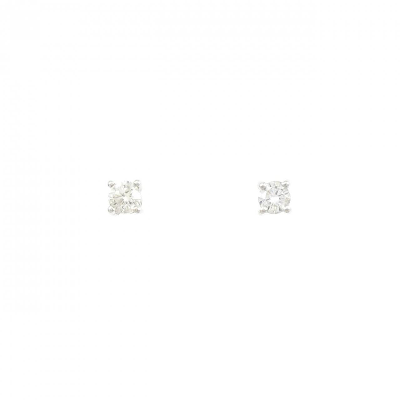 PT/PT900 ソリティア ダイヤモンド ピアス 0.30CT