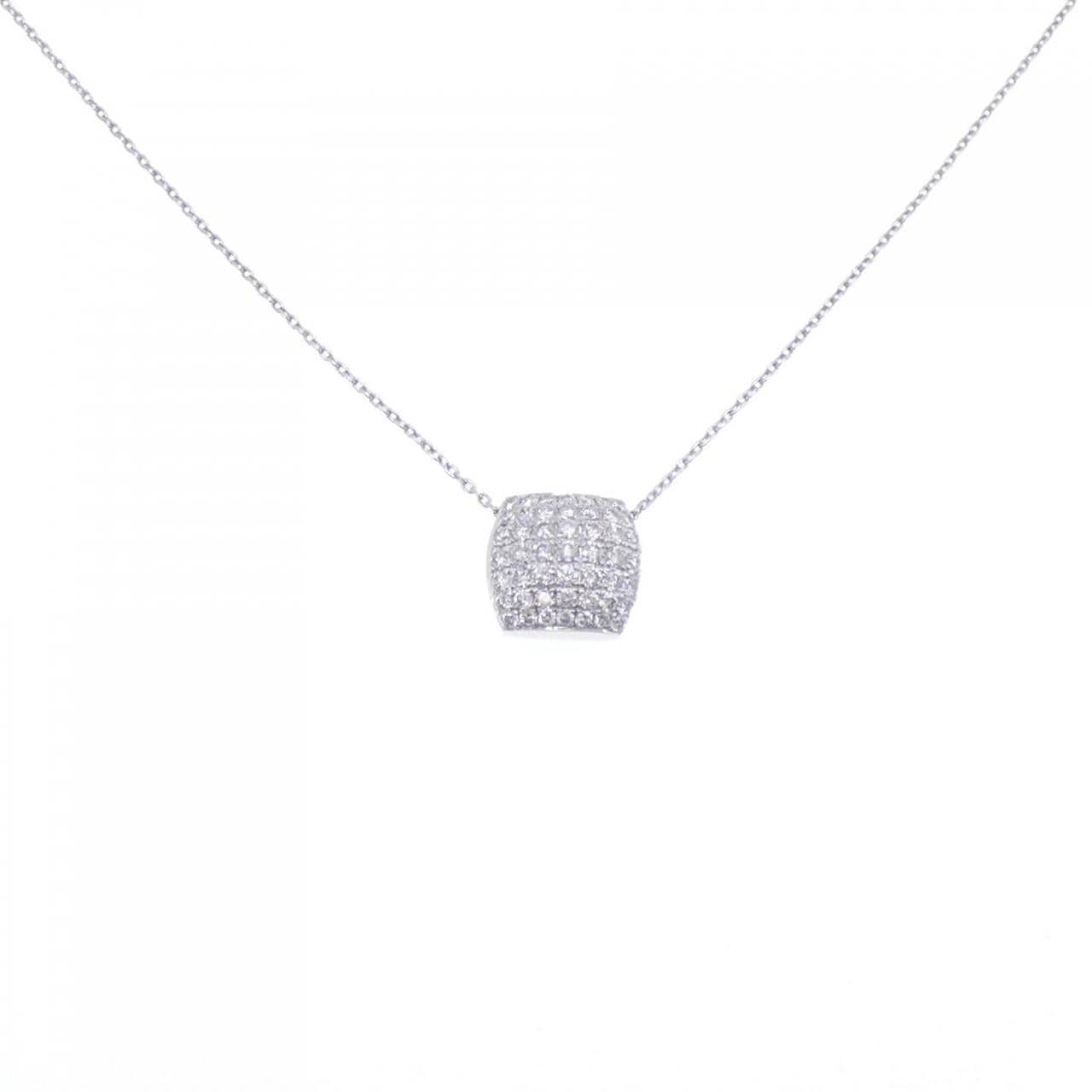 K18WG pave Diamond necklace 0.99CT