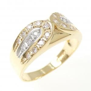 K18YG/PT900 ダイヤモンド リング 0.27CT