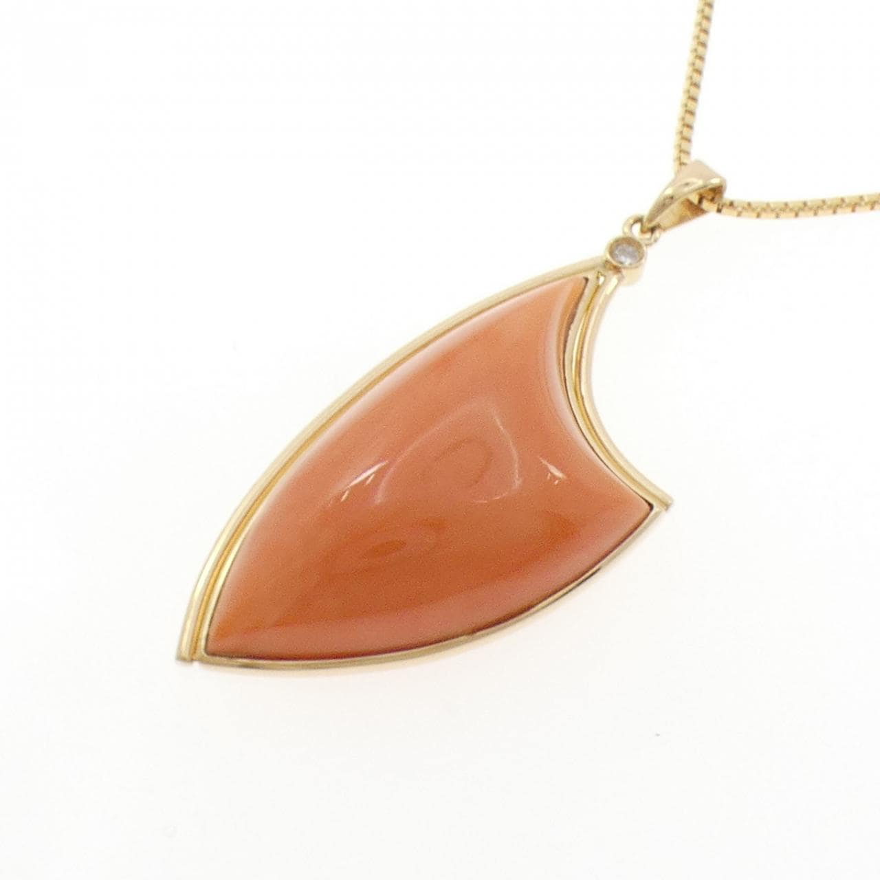 K18YG サンゴ ネックレス