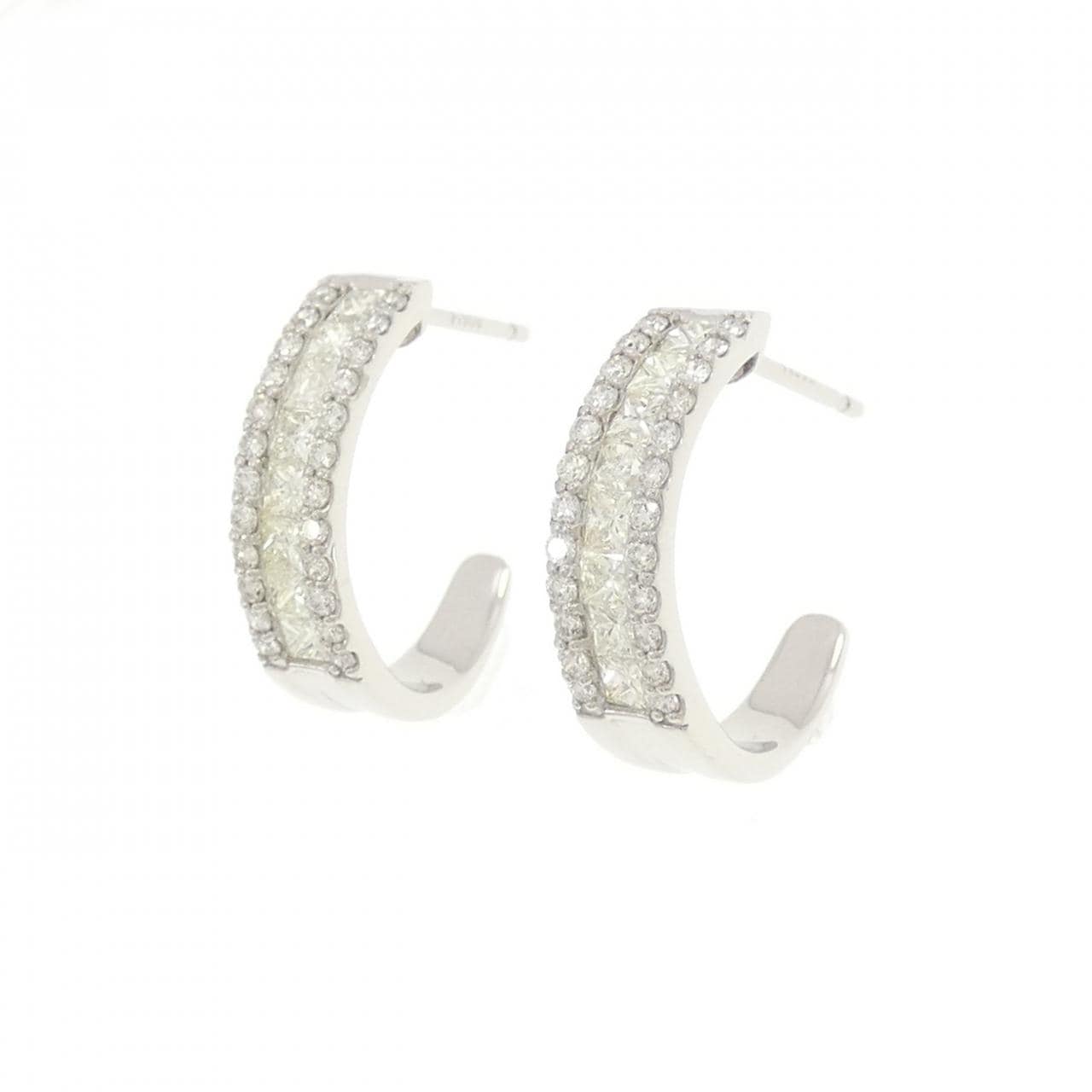 [BRAND NEW] PT900 Diamond earrings 0.90CT